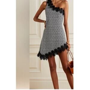 New FREE PEOPLE Alma Dress by Waimari $360 LARGE Black ONE SHOULDER